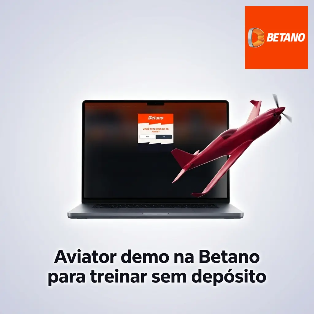 Tela do Aviator demo na Betano com créditos virtuais para treinar apostas crash sem depósito