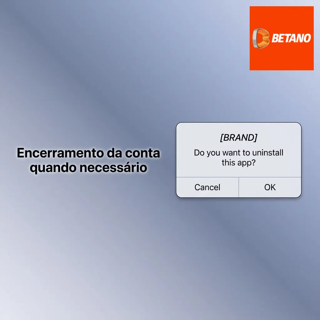 Tela de conta com opções para encerrar cadastro, verificar saldo, apostas e autoexclusão