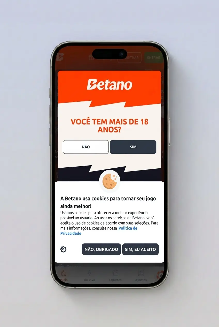 Tela para baixar Betano no iPhone, com instalação iOS pelo Safari sem APK, IPA ou loja externa