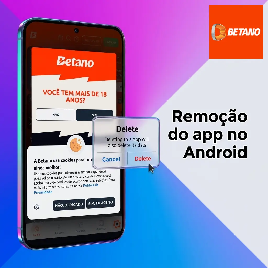 Tela Android mostrando como desinstalar um app pela tela inicial ou pelas configurações