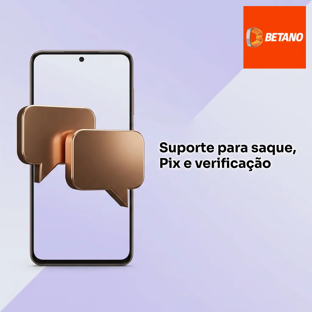 Tela de suporte com opções para saque, Pix, verificação de conta e histórico de transações