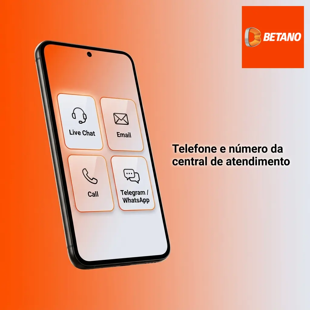 Telefone da central de atendimento Betano na Ajuda do site ou app para suporte seguro