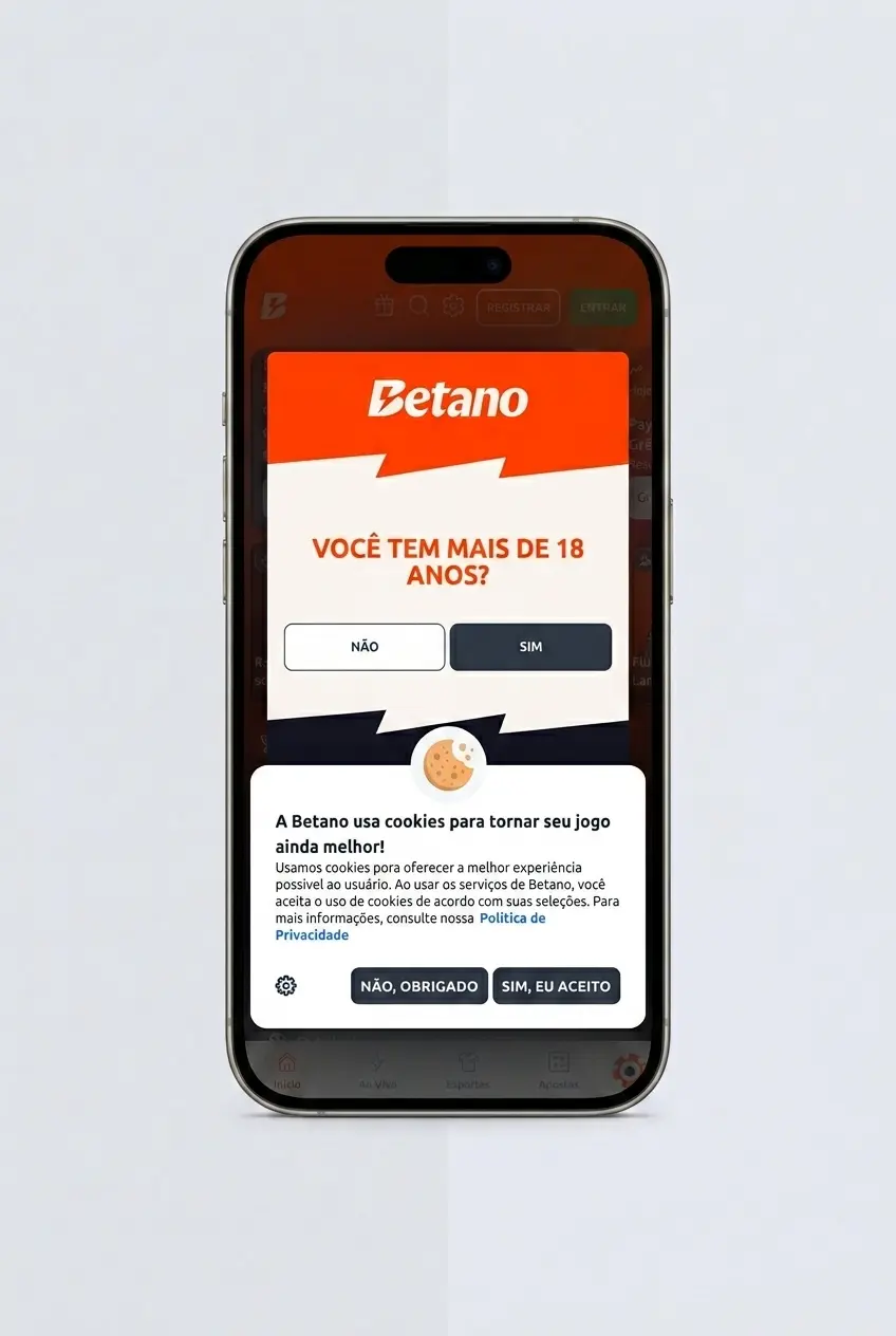 Tela do app Betano mostrando como apostar pelo celular, depositar via Pix e montar bilhete esportivo