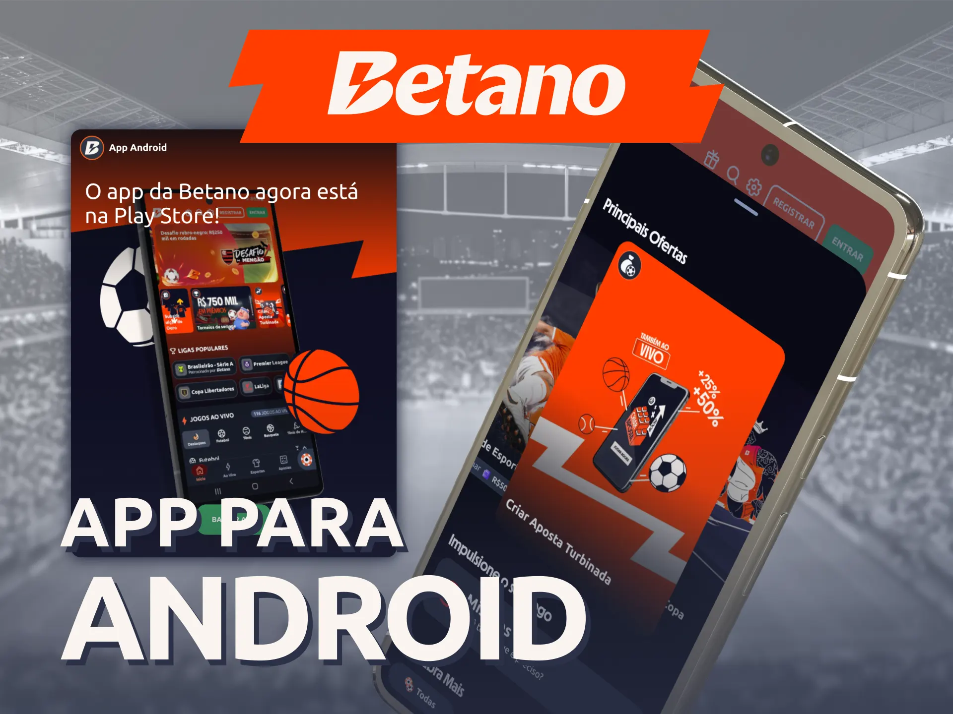 Instale o prático arquivo APK do Betano app no Android.