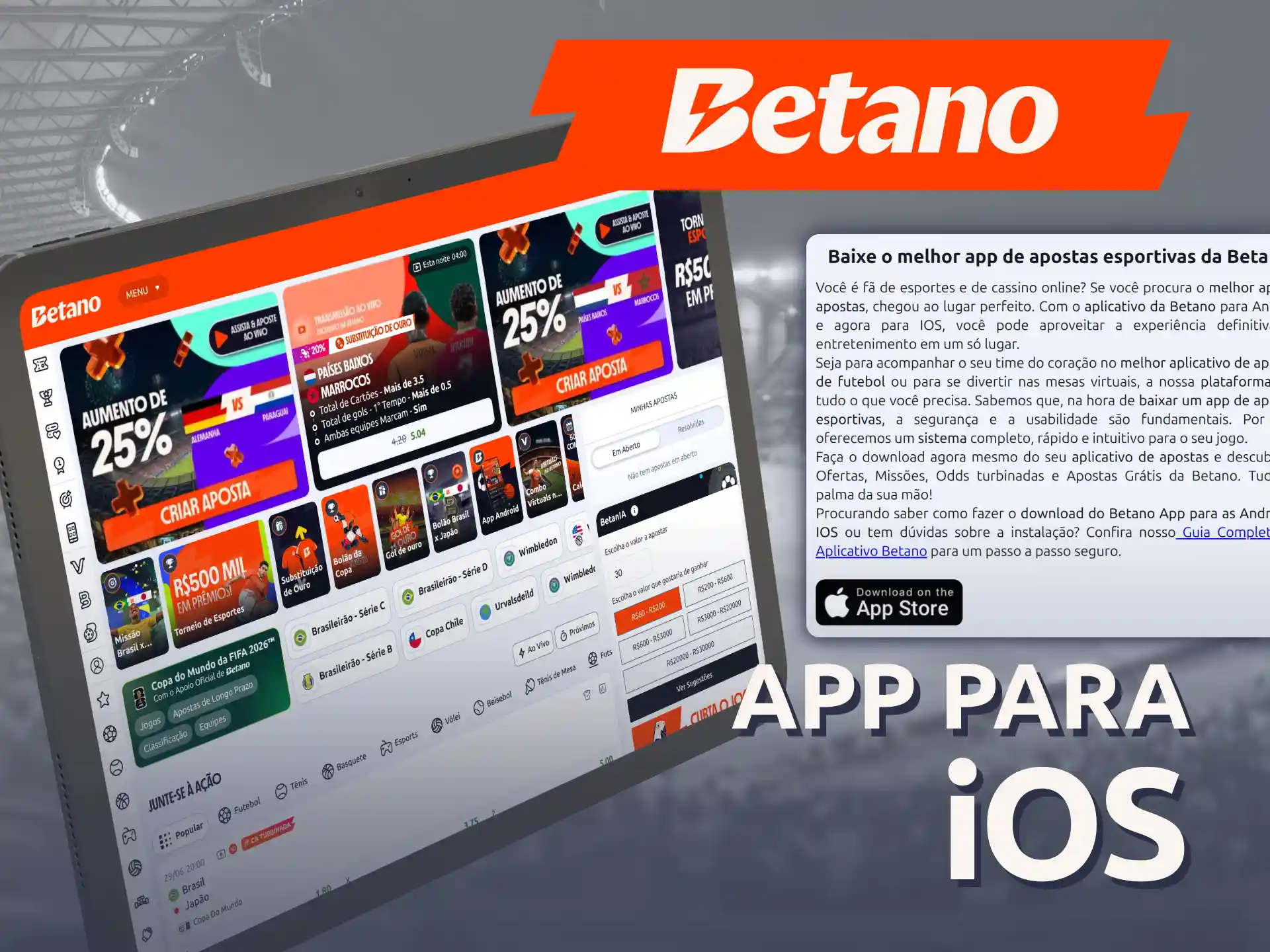 Use o atalho móvel exclusivo criado para o Betano app.