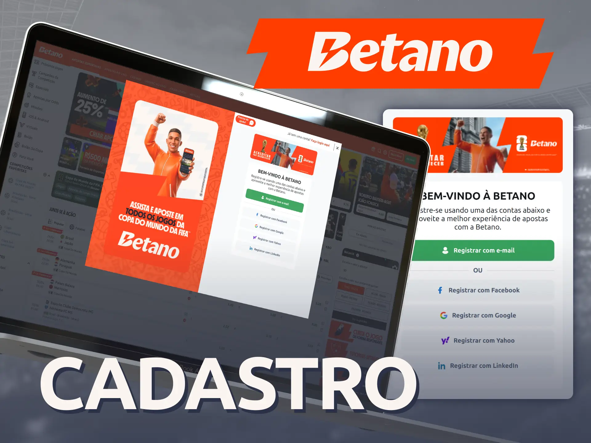 Complete o seu cadastro na Betano oficial agora mesmo.