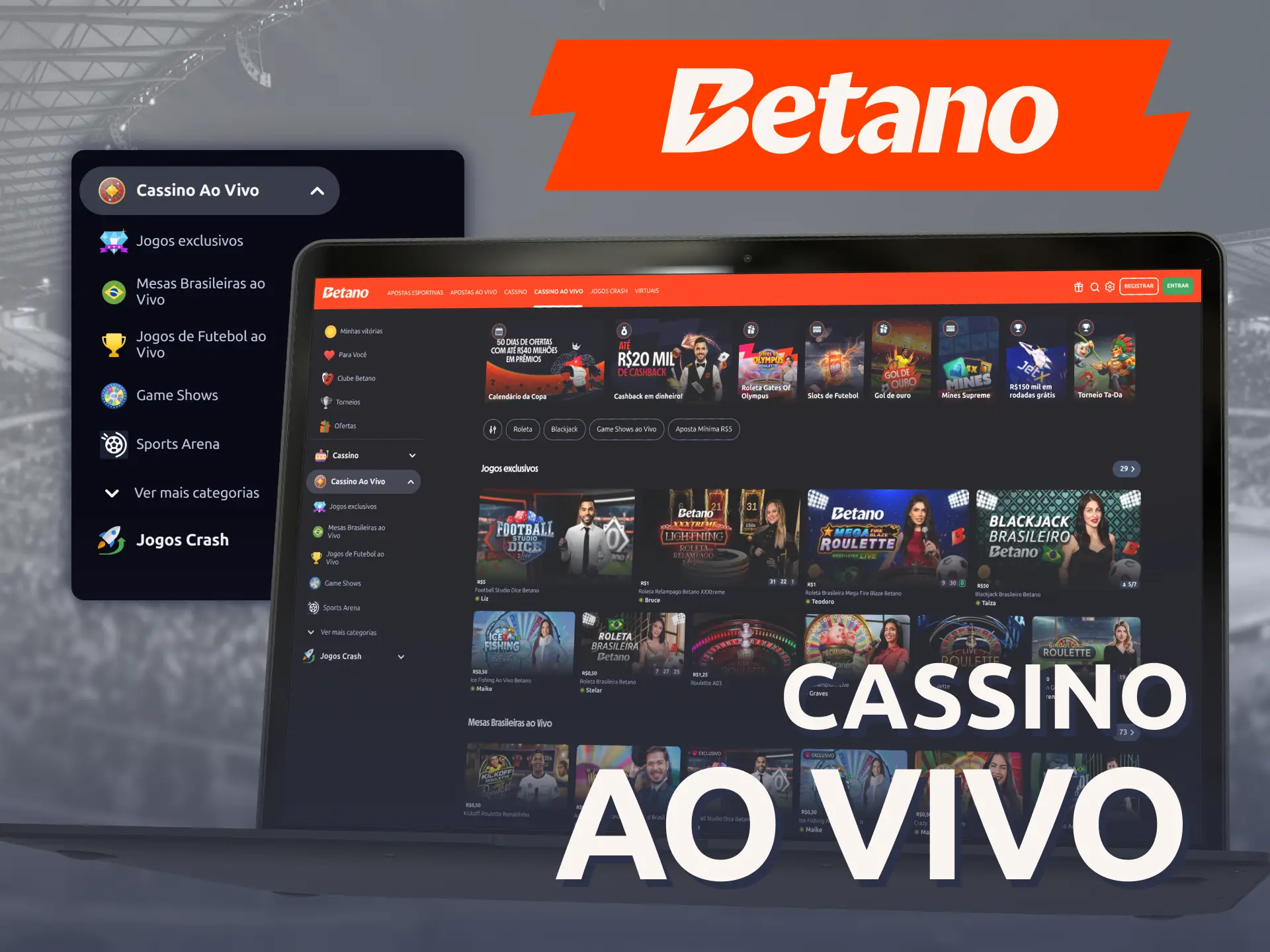 Interaja com crupiês profissionais jogando no autêntico Betano cassino ao vivo.