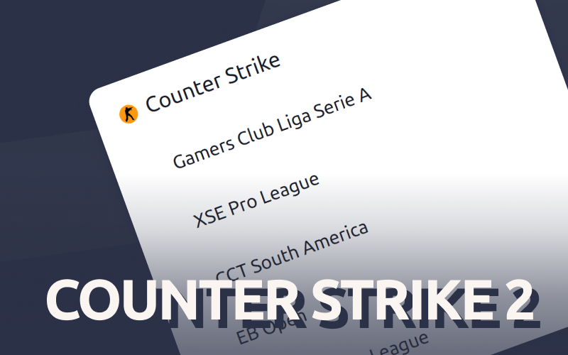 Faça palpites em torneios Majors de Counter Strike 2 eSports Betano.