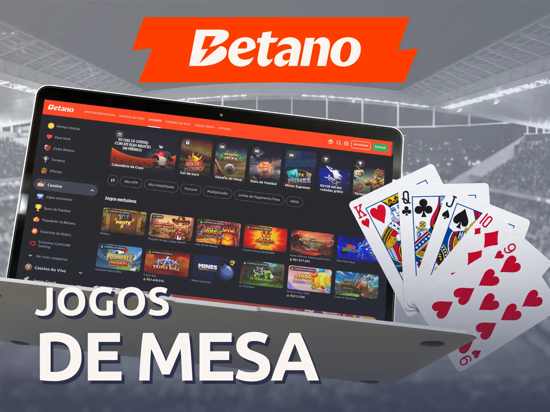 Demonstre habilidades nas salas clássicas de jogos de mesa no Betano.