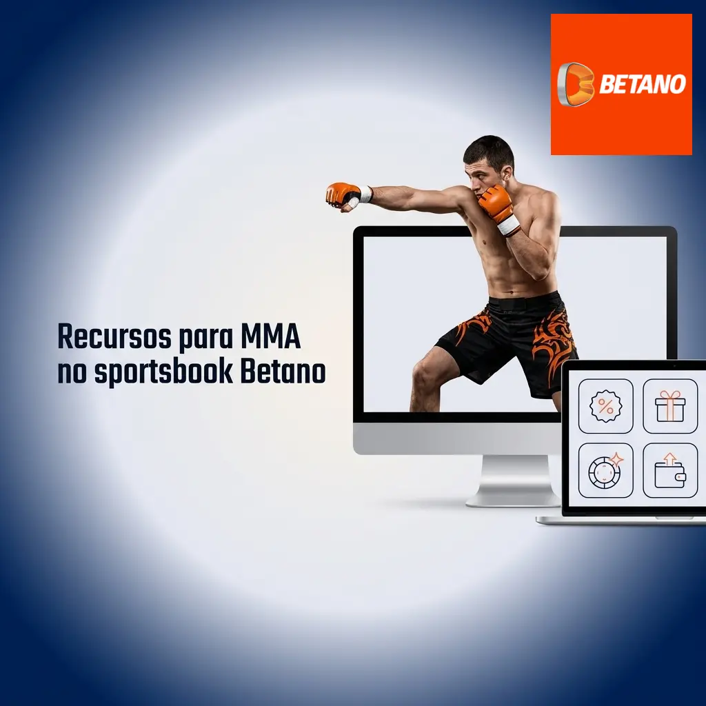 Tela da Betano com recursos de apostas em MMA, odds, mercados por luta, Pix e jogo responsável