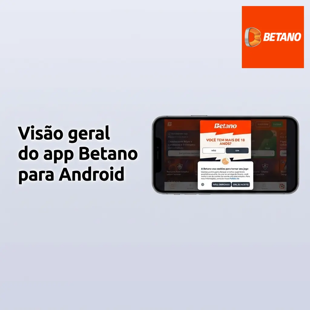 Tela do app Betano para Android com apostas esportivas, cassino, Pix e promoções no Brasil