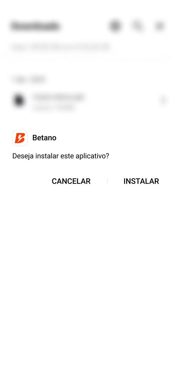 Inicie a sua conta após finalizar o Betano APK download para Android.