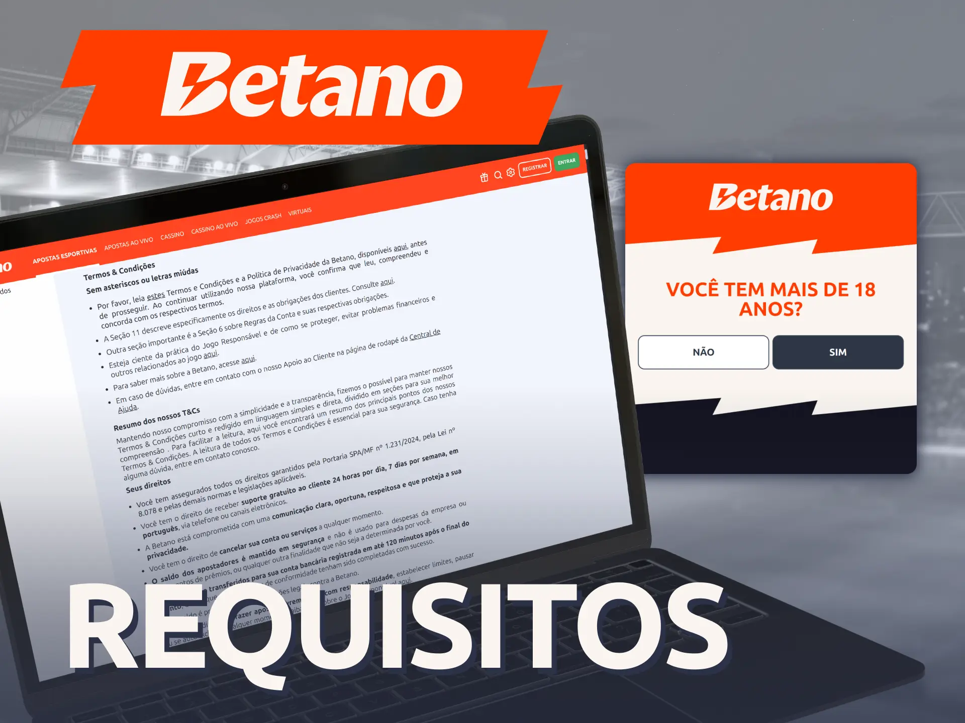 Conheça as regras obrigatórias antes de iniciar o seu Cadastro Betano.